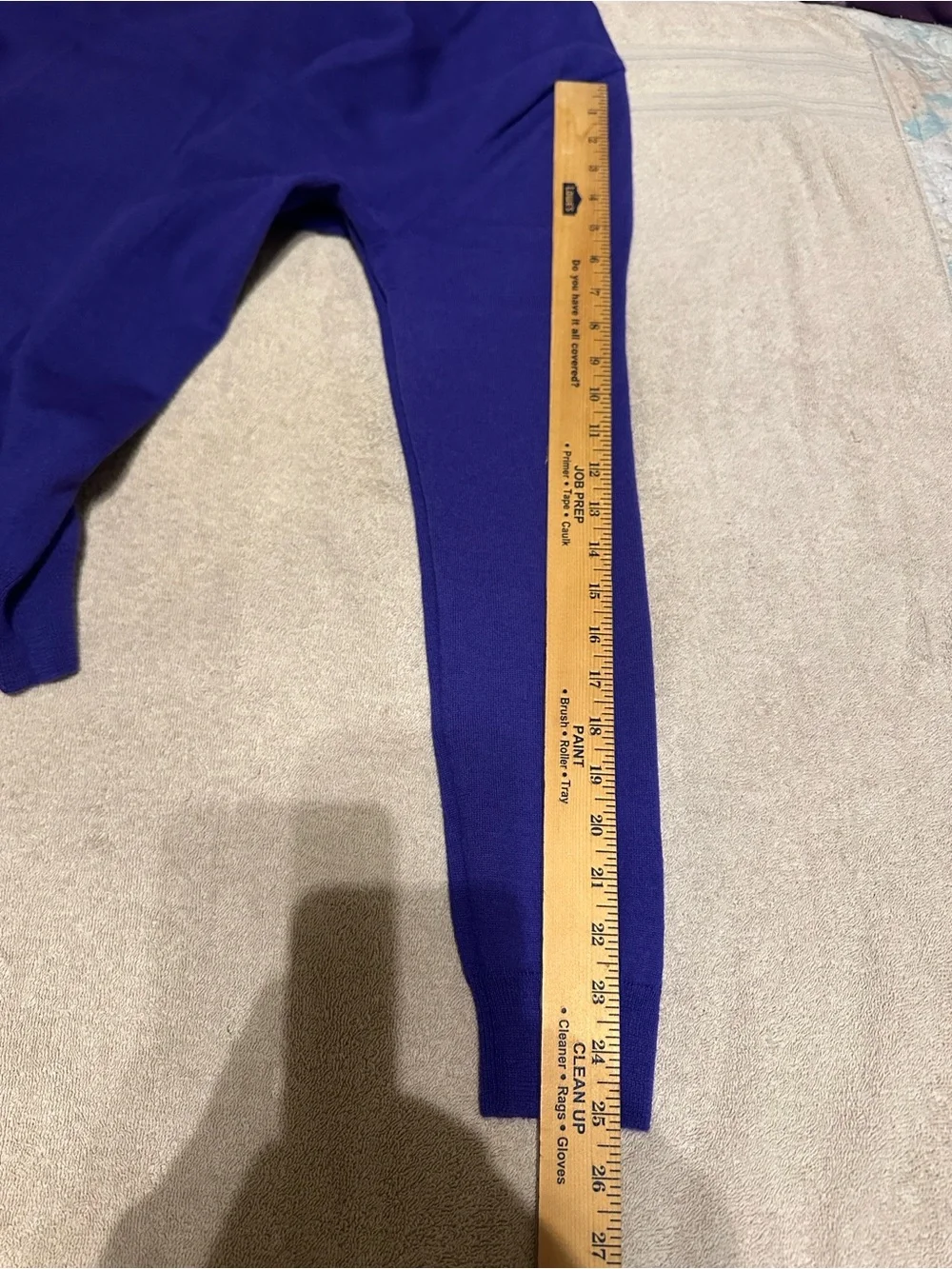 J. Crew Factory Large Men’s V-Neck Sweater in Royal Purple 100 percent Merino Wo